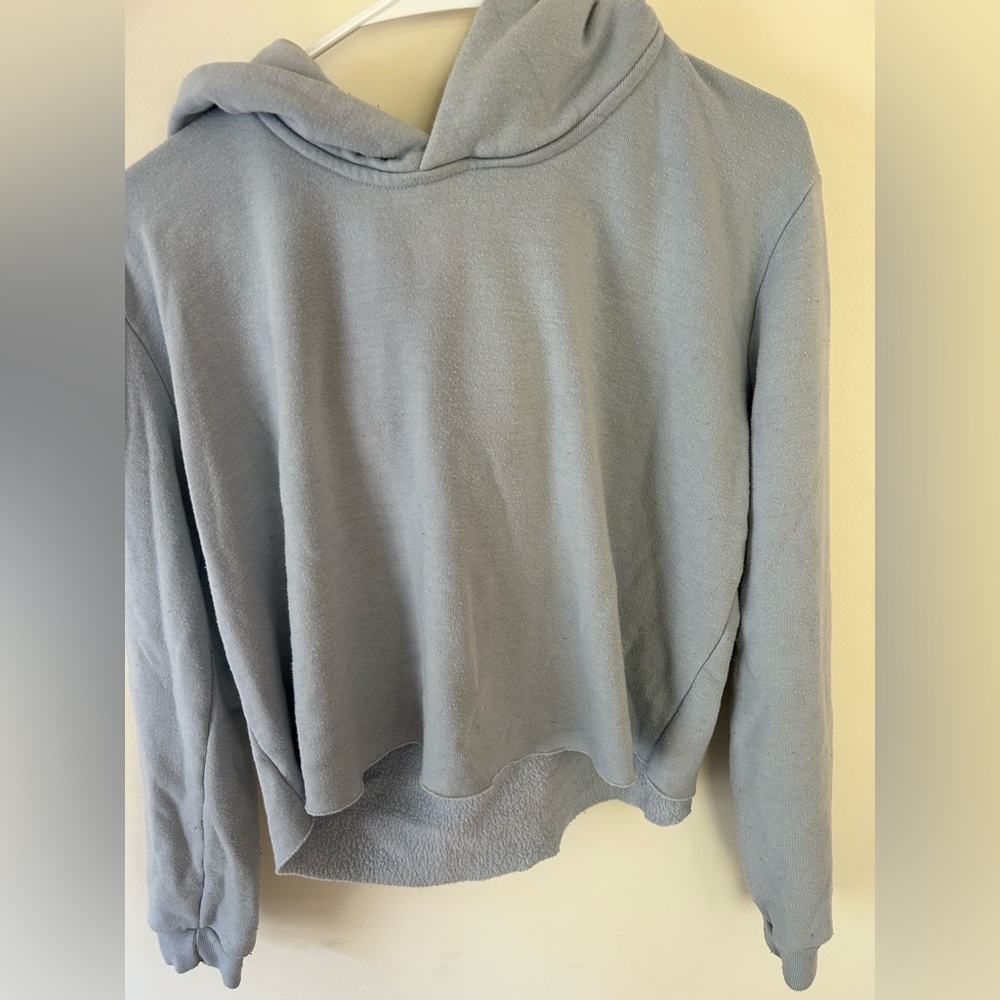 Light Blue Cropped Sweatshirt. Brandy Melville